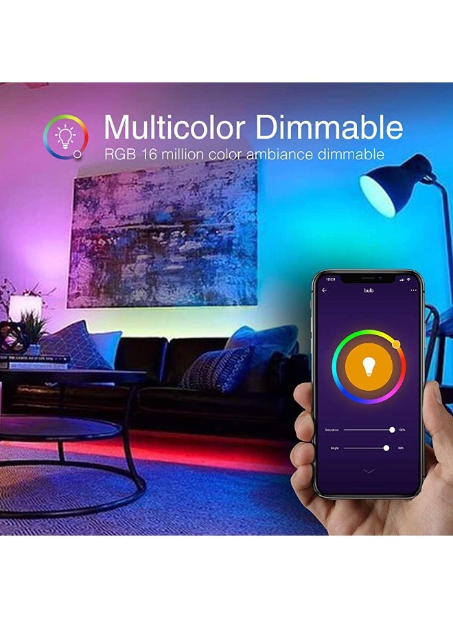 مصباح LED ذكي بتقنية واي فاي E27 | إضاءة ذكية RGB بـ 16 مليون لون | تحكم صوتي | قابل للتعتيم | تطبيق Smart Life | لا يتطلب جهاز تحكم مركزي - Image 2